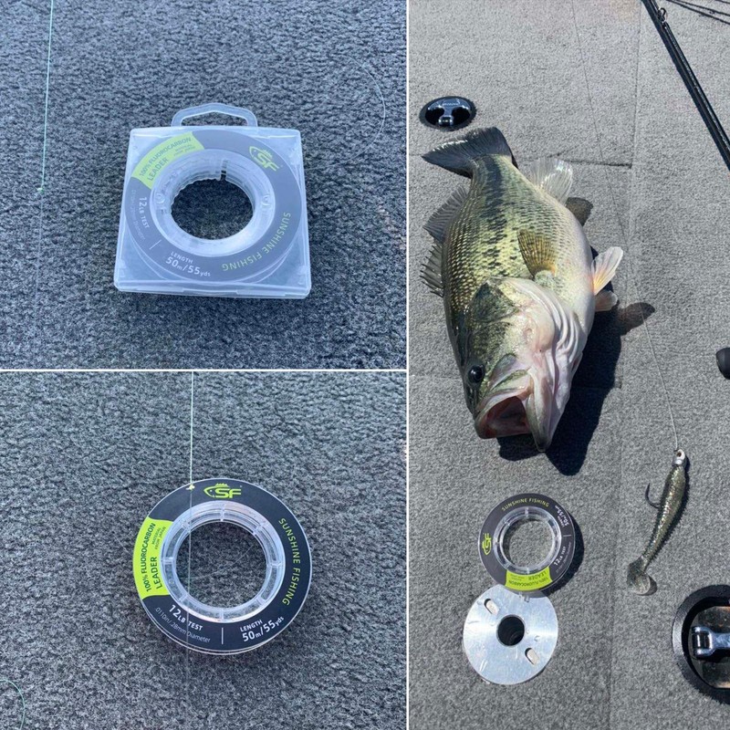 SF 100% Pure Fluorocarbon leader material Fishing Line Virtually Invisible
