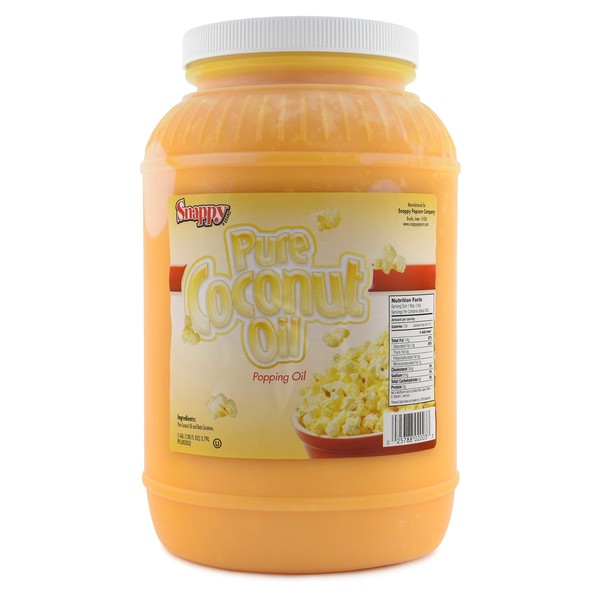 Snappy Popcorn Colored Coconut Oil, 1 Gallon,128 Fl Oz (Pack of 1)