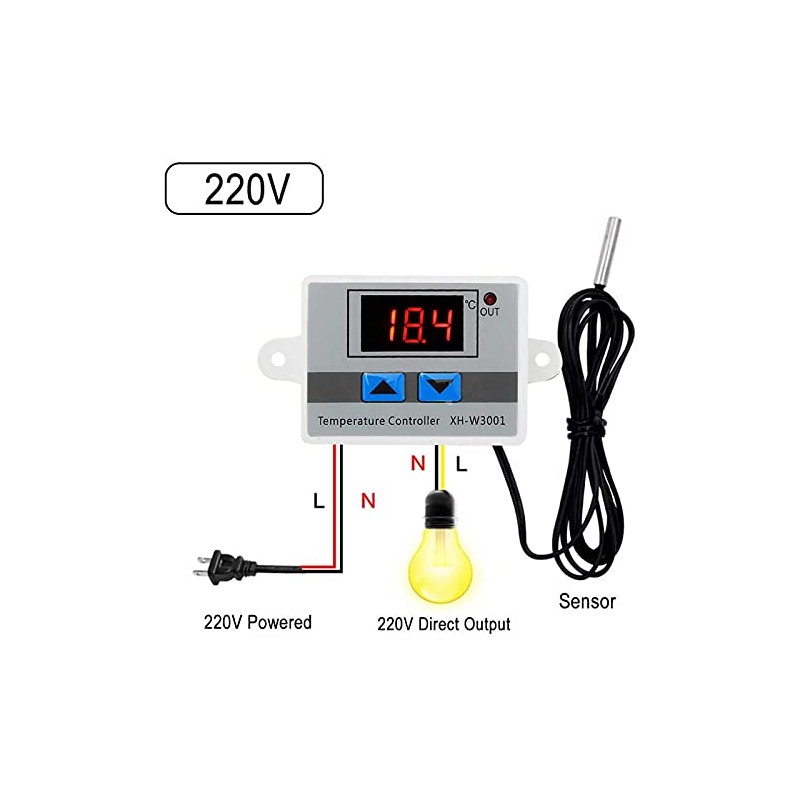 Digital Thermostat, 220V, Temperature Controller, Cooling and Heating Control Thermostat