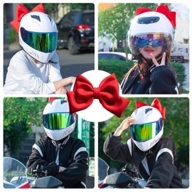 Ubxvamm Motorcycle Helmets Bowknot Decoration Adhesive Large Bowknot Ornament Motorbike Helmets Decor Fashion Helmets Patches