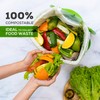 ANECO 100% Compostable Waste Bags 2.6 Gallon (Flat Top Bags,