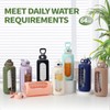 SIEROZUR 64 oz Glass Water Bottle with Straw and Handle