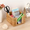 Sumnacon Napkin Holder,Square Rattan Napkin Holder Table Wicker Countertop,Cocktail Napkin