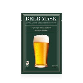 Beer Mask: Beer-Inspired Face Mask – Hydrating & Revitalizing Skincare for Men & Women | Fun Gift for Beer Lovers, Dad, Mom, Boyfriend, Groomsmen: Self-Care & Anti-Aging Sheet Mask