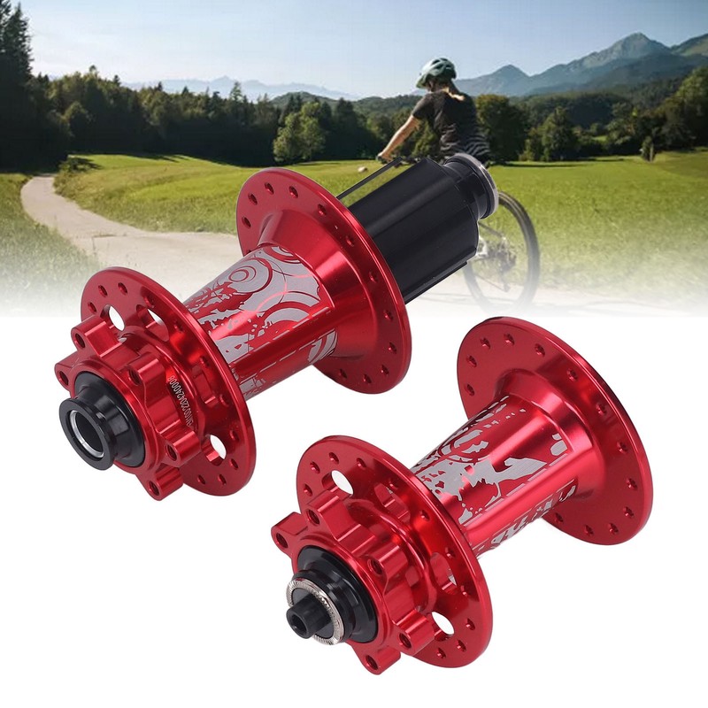 2pcs Bolany Bicycle Hub Red Aluminium Alloy 32 Holes 4