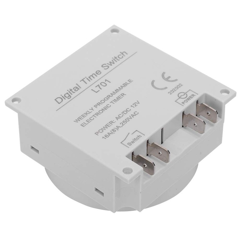 LCD Digital Time Switch L701 12V, High Precision, Built-in, Screw