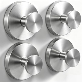 XCIXCI 4 Pack Suction Cup Hooks for Shower & Bathroom No Drill Towel Hook