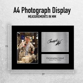 HWC Trading A4 Christopher Lloyd Back to the Future Doc Brown Gifts Printed Signed Autograph Picture for Movie Memorabilia Fans