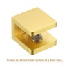 uxcell Glass Shelf Clamp, 2Pcs Brass Glass Clamp for 8-10mm