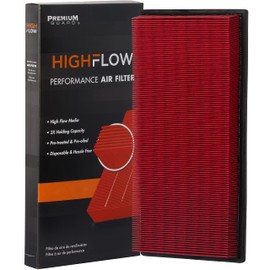 HIGHFLOW PA4378X, filtro de aire desechable para motor de alto rendimiento, preengrasado | Se adapta a Ford F-150 1996-87, F-250 F-250, F-350, E-350 1996-88 E-350 Econoline, E-350 Econoline Club Wagon