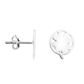 SOFIA MILANI - Women's Earrings 925 Silver - Flower Circle Stud Earrings - 20980, Sterling Silver, No Gemstone