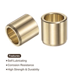 Kozelo 2 Stk. Flanschbuchse - [3/4" x 1" x 1"] Messinglegierung Gleitlager für Maschinenanwendungen | Gold