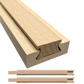 Wood Drawer Slides Center/Bottom/Classic Mounted Drawer Slides, 15.7 Inches Wooden Dresser Undermount Drawer Slides Guide Track Rails for Dresser Replacement Kit (L002-16In-2P)