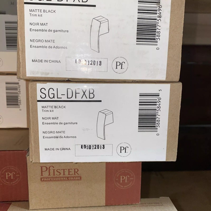 Pfister Shower Handle Matte Black, Trim Only, SGL-DFXB N7