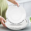 ChitChat Ware Porcelain Dinner Plates, 4Pcs White Round Dessert or