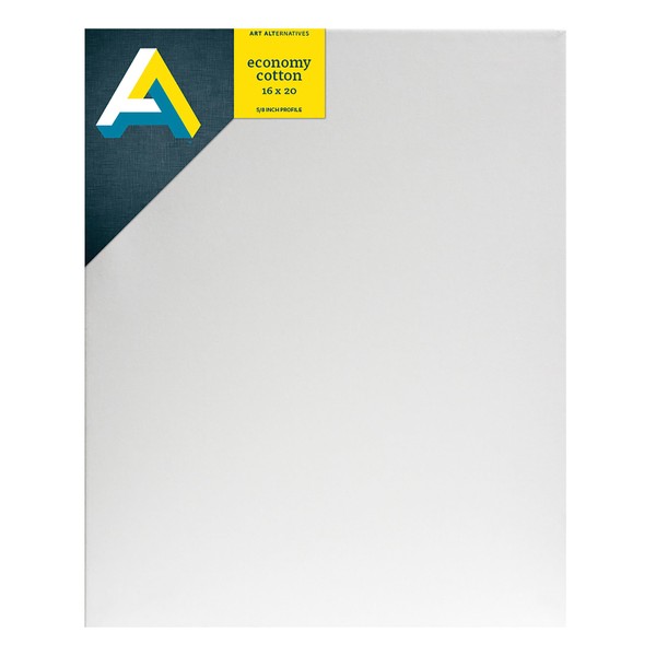 Art Alternatives Economy Cotton Stretched Canvas, White