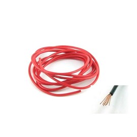 POPESQ® 1 m x Flry Wire 1 Pin 0.5 mm² Stranded Red #A64