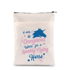 MEIKIUP Keeper of The Lost Sylveny Inspired Gift Book Sleeve with Zipper KOTLC Gift Bookish Gift Reader Gift Book Covers for Paperbacks (Flying Horse BS)