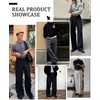 Susclude Baggy Dress Pants Men Old Money Pleated High Waist