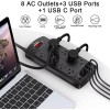 Nuetsa Surge Protection Power Strip 8 Widely Outlet Extender and
