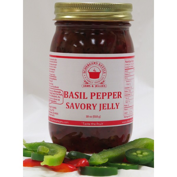 Basil Pepper Savory Jelly, 18 oz