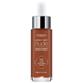 L'Oréal Paris Tinted Serum Nourishing Liquid Foundation with Hyaluronic Acid Perfect Match Tinted Serum No.8 - 10 Very Dark 1 x 30 ml