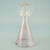 forkart cute handmade glasswork angel bell pink