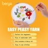 BERYA Embroidery Kit for Beginners, Flowers and Leaves Embroidery Practice