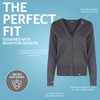 Trutex Girls Cardigan, 100% Cotton, Long Sleeve, V-Neck, Kids School