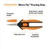 Fiskars Micro-Tip Pruning Snips - 6" Garden Shears with Sheath