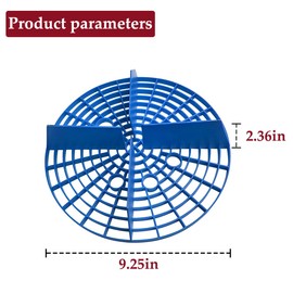 FALVFUN Car Wash Bucket Insert, 2PCS 10" Diameter Dustproof Dirt Grit Trap Vehicle Wash Filter, Remove Debris Automotive Detailing Cleaning Washing Kit, Universal for SUV RV Truck (Blue)