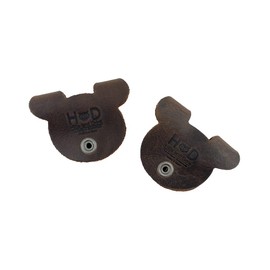 Hide & Drink Bear Shaped Cord Keeper (Cord Clam) 2-Pack Handmade (Bourbon Brown)