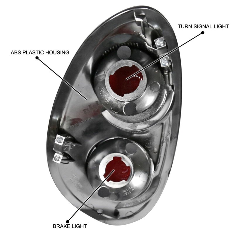 Torchbeam Tail Light Assembly Compatible with PT Cruiser 2001-2005 Chrome
