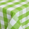 HOMESCAPES Green Table Cloth, Cotton Gingham Tablecloth, Rectangular Block Check,