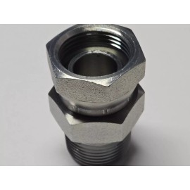 HI FLOW LOWRIDER HYDRAULICS FITTING 3/4MX3/4F SWIVEL STEEL HIGH FLOW ONE PIECE