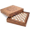 AMEROUS Magnetic Wooden Chess Set, 12.8" x 12.8" Walnut Chess