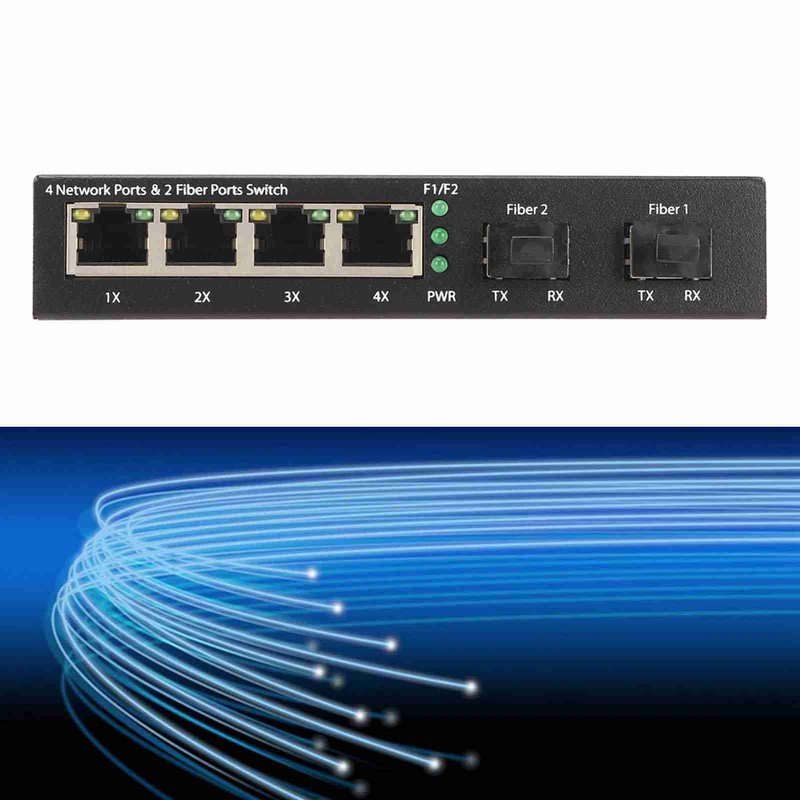 SFP Fiber Switch 6 Ports 10 100 1000M Self Adaptive