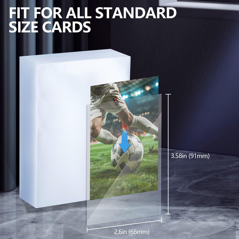 1200ct Clear Card Sleeves, Penny Sleeves for Trading Cards, Soft