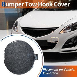 ACROPIX Front Right Passenger Side Car Bumper Tow Hook Cover Tow Cover Cap Deep Gray Fit for Mazda 6 2008-2012 No.GS1D50A11 - Pack of 1
