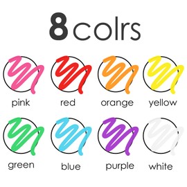 GOTIDEAL Liquid Chalk Markers, Bold Tip 8 Colors Washable Window Chalkboard Glass Pens, Paint and Drawing for Car, Blackboard, & Bistro,Kids and Adults, Non-Toxic,Wet Erase - Reversible Tip 6mm