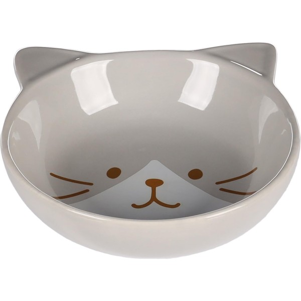 Flamingo Kapo Feeding and Drinking Bowl for Cats, Round, Light