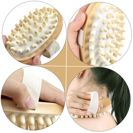 KOMBIUDA Wooden Massage Brush Set 2pcs Bathing Back Brush Bathing Supply Bath Massage for Relaxation