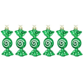 UKDD® Christmas Candy Decoration Candy Props Christmas Tree Hanging Ornament Candy Baubles 6pcs (Green)