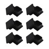 Surnews 1.5" Square Black Plastic Plugs, 12 Pack, 1.5" x
