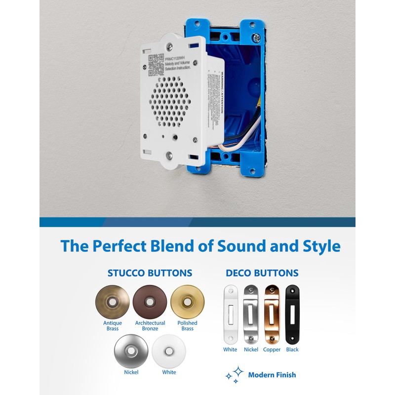 PrimeChime Plus 2 Mini- Video Compatible Doorbell Chime Kit with