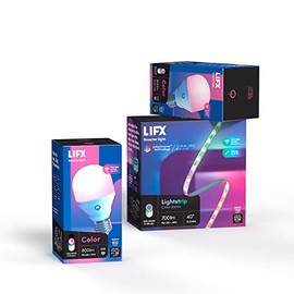 LIFX Bedroom Bundle – with 2 Color 800 Lumen Smart Bulb and 40″ LED Smart Lightstrip