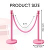 Velvet Pink Stanchion Set – 4 Stanchion Posts and 2