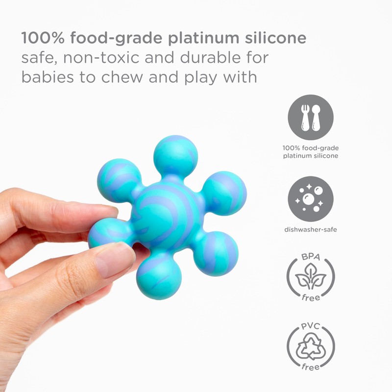 Ubbi Joinibble Teether for Babies, Food-Grade Platinum Silicone, Soothes Teething