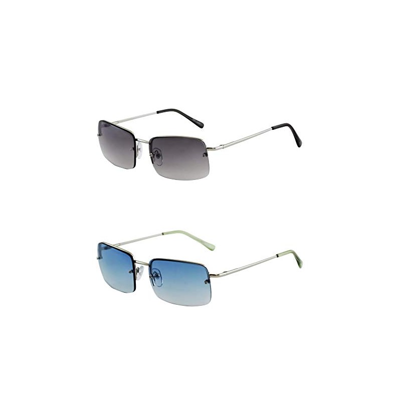 FLAWLESS EYEWEAR - Minimalist Medium Rectangular Sunglasses Clear Eyewear Spring