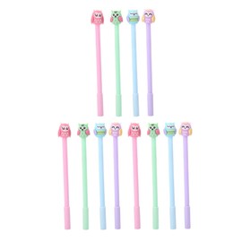 Operitacx 12 Stück Cartoon Eulenstifte Gel Tintenstifte Gel Pinselmarker Marker Stift Schreibstifte Büro Schule Schreibwaren Cartoon Eulen Roller Studenten Schreibwaren Eule